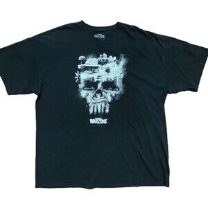 Call Of Duty Warzone Skull Logo FPS Black White T-Shirt Gaming Men's Size 3XL